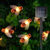 Solar Powered Bee LED String Light Outdoor Decoration