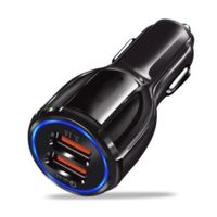 Dual USB Car Charger Quick  Charge 3.0 for IPhone/ Samsung /XIAO MI / HUA WEI