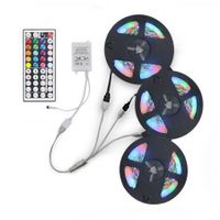3x5M 2835 RGB  LED Strip Light with 44 Key IR Controller 1 to 3 Connecting line