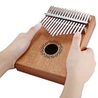 17 Keys Tone Wooden Thumb Piano Portable Finger Musical Instrument