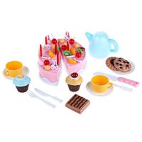 54Pcs DIY Cutting Birthday Cake Simulation Toy Set Toy Playing House Game