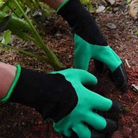 Garden Genie Gloves, Waterproof Garden Gloves with Claw For Digging Planting, Best Gardening Gifts for Women and Men. (Green)