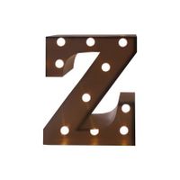 LED Metal Letter Lights Free Standing Hanging Marquee Event Party D?cor Letter Z