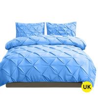 DreamZ Diamond Pintuck Duvet Cover and Pillow Case Set in UK Size in Navy Colour