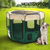 Large Sized Portable Pet Tent Playpen Dog/Cat Kennel 8 Panels - Green
