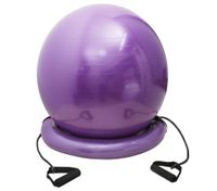 Purple Exercise Fitness Gym Fit ball w/ Base and Expander Swiss Ball