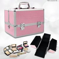 Nova Portable Cosmetic Beauty Makeup Carry Case Box - Pink