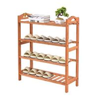 Levede 4 Tiers Bamboo Shoe Rack Storage Organizer Wooden Shelf Stand Shelves