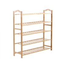 Levede Bamboo Shoe Rack Storage Wooden Organizer Shelf Stand 5 Tiers Layers 80cm