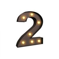 LED Metal Number Lights Free Standing Hanging Marquee Event Party D?cor Number 2