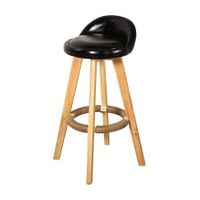 2x Levede Leather Swivel Bar Stool Kitchen Stool Dining Chair Barstools Black