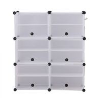 Cube Cabinet DIY Shoe Storage Cabinet Organiser Rack Shelf Stackable 6 Tier