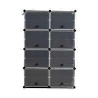 Cube Cabinet DIY Shoe Storage Cabinet Organiser Rack Shelf Stackable 8 Tier