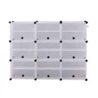 Cube Cabinet Shoe Storage Cabinet Organiser Shelf Stackable DIY 6 Tier 3 Column