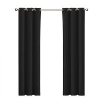 DreamZ Blockout Curtain Blackout Curtains Eyelet Room 102x213cm Black