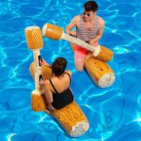 Inflatable Floating Water Toys Aerated Battle Logs, Pool Party Water Summer Sports Games