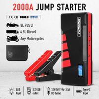 2000AMP Portable Jump Starter Car Battery Charger 12V with LCD Screen