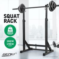 Genki Adjustable Squat Rack Fitness Exercise Weight Lifting Barbell Stand