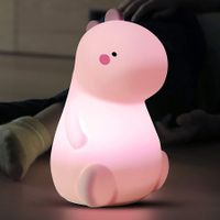 Dinosaur Night Light for Kids, LED Nursery Lamp for Toddler's Room, Cute Color Changing Silicone Baby Night Light with Touch Sensor