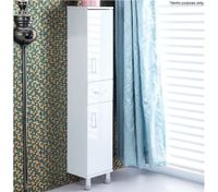 2 Door 1 Drawer Wall Mounted Slim Cabinet