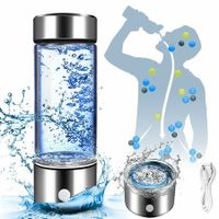 Hydrogen Water Bottle,Portable Hydrogen Water Bottle Generator,Ion Water Bottle Improve Water Quality in 3 Minutes,Water Ionizer Machin  (Silver)