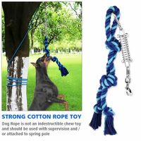 Spring Pole Dog Rope Toy Pet Dog Heavy Duty Pull Tether Tug of War, Hanging Bungee Toy for Outdoor Exercise, for Medium Large Dog Muscle Builder