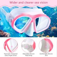 Kids Snorkel Set-Scuba Dry Top Diving Mask Anti-Leak Impact Resistant Panoramic Tempered Glass Easybreath Snorkeling Packages Professional Swimming Gear