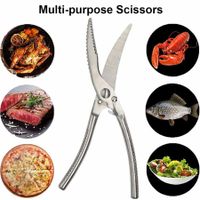 Kitchen Shears, Kitchen Scissors Heavy Duty, Multifunctional Poultry Shears Spring-Loaded Food Scissors