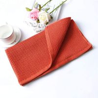 100% Cotton Waffle Weave Kitchen Dish Towels, Ultra Soft Absorbent Quick Drying Cleaning Towel, 13x28 Inches, 4-Pack, Brick Red
