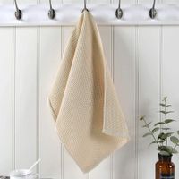 100% Cotton Waffle Weave Kitchen Dish Towels, Ultra Soft Absorbent Quick Drying Cleaning Towel, 13x28 Inches, 4-Pack, Beige