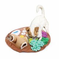 All for Paws Dog Feeding Mat, Nosework Training Squirrel Squeaky Snuffle Treat Mat
