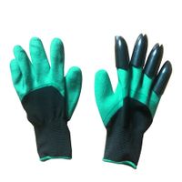 2 Pairs Gardening Gloves,1 pair with digging claws gloves, 1 pair without claws gloves