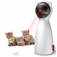 Cat Toy Automatic, Interactive Laser Toy for Kitten Dogs , 5 Random Pattern,Automatic ,Fast/ Slow Light Flashing Mode