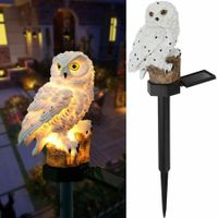Garden Solar Lights Outdoor Decorative Resin Owl Solar LED Lights with Stake for Garden Lawn Pathway Yard Decortions