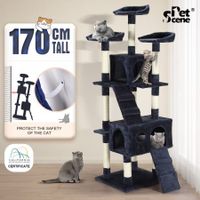 Cat Scratching Post Climbing Tree Pole Tower Gym Playhouse Condo Sisal Scratcher Perch Center 171cm Tall XL