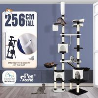 Cat Scratching Post Gym Play House Condo Climbing Tower Tree Center Scratcher Furniture with Rope 256cm Tall