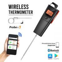 Wireless Grill Thermometer Instant Read Bluetooth BBQ Meat Thermometer Smart Probe