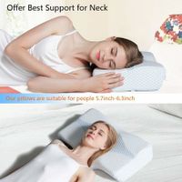 Neck Support Memory Foam Cervical Pillow, Side Sleeper Contour Pillow Relief Neck & Shoulder Pain for Side/Back/Stomach Sleeper, Orthopedic Bed Pillow