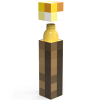 Minecraft Torch Shaped Water Bottle with Screw-on Lid, Durable Material Water Bottle Has Break Resistant Design Tumbler