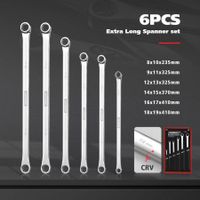 6 PCS Extra Long Cr-V  Spanner Set Wrench Tool