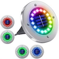 4 packs Solar Lights Outdoor with 16 LEDs Garden Yard Lawn Walkway Driveway (Multi-Color)