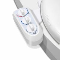 Self Cleaning Hot and Cold Water Bidet - Dual Nozzle (Male & Female) - Non-Electric Mechanical Bidet Toilet Attachment - With Temperature 12 Mo (BHCW01)