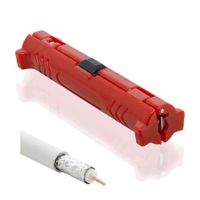 Tripper For Coaxial Cable Universal for all Sat Cable Antenna Cable Stripping Tool Red 2 Piece