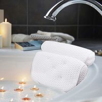 Bath Pillow, Bathtub Spa Pillow with 4D Air Mesh Technology and 7 Suction Cups, Fits All Bathtub, Hot Tub and Home Spa