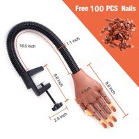 Upgrade Nail Trainning Train Practice Hand, Nail Display Manicure Supply, Flexible Movable False Fake Hands for Nail Manicure, Best Manicure DIY Print Practice Tool