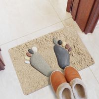 3D Cobblestone Print Floor Indoor Outdoor Doormats Funny Door Mat   60x40cm