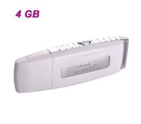 G3 Rechargeable USB Flash Drive / Voice Recorder - White (4GB)