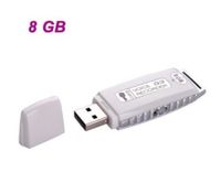 G3 Rechargeable USB Flash Drive / Voice Recorder - White (8GB)