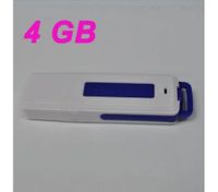 UR08 USB 2.0 Rechargeable Flash Drive Voice Recorder - Blue (4GB)