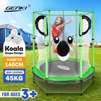 Genki 55 Inch Koala Trampoline for Kids with Safety Net Enclosure